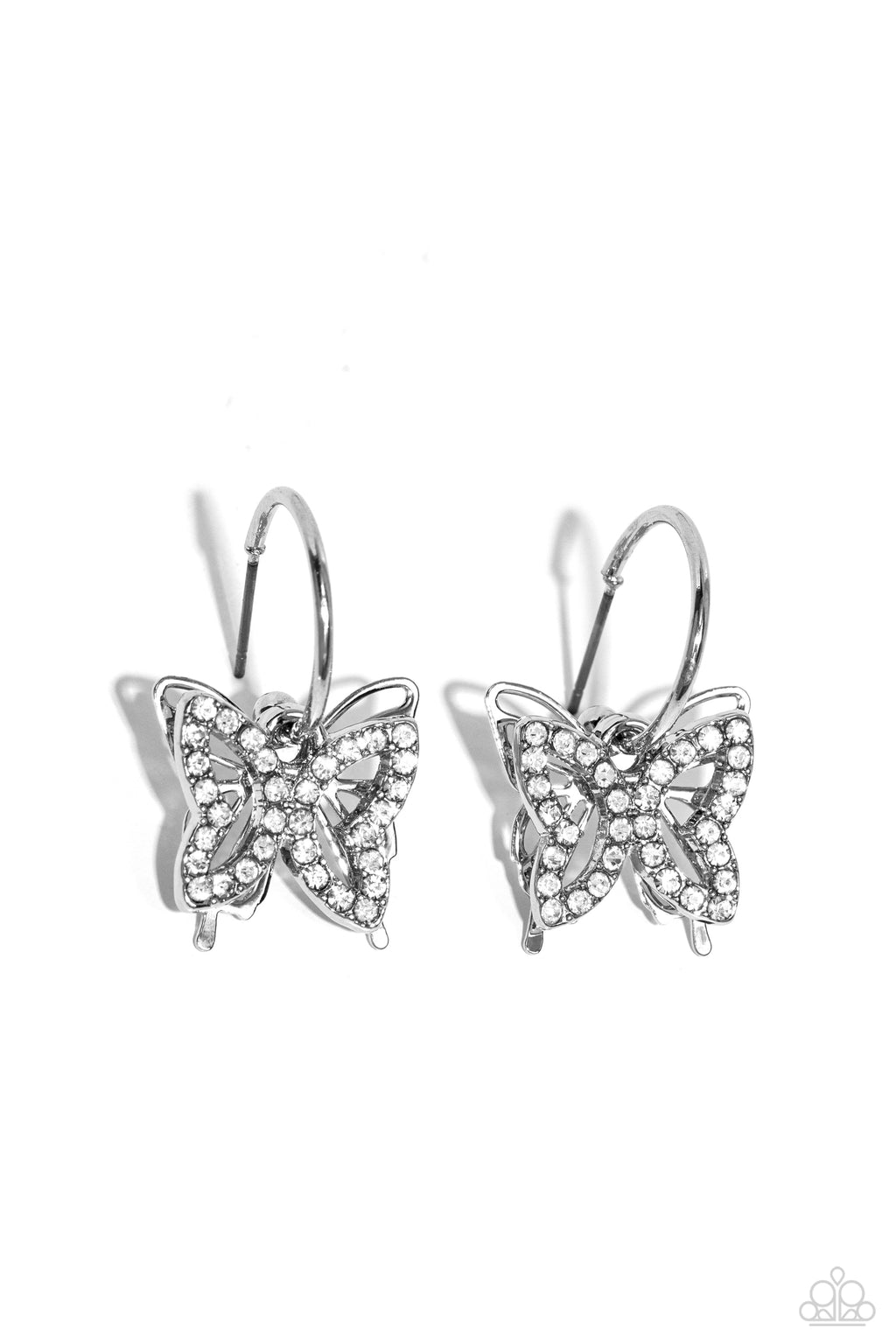 five-dollar-jewelry-lyrical-layers-white-earrings-paparazzi-accessories