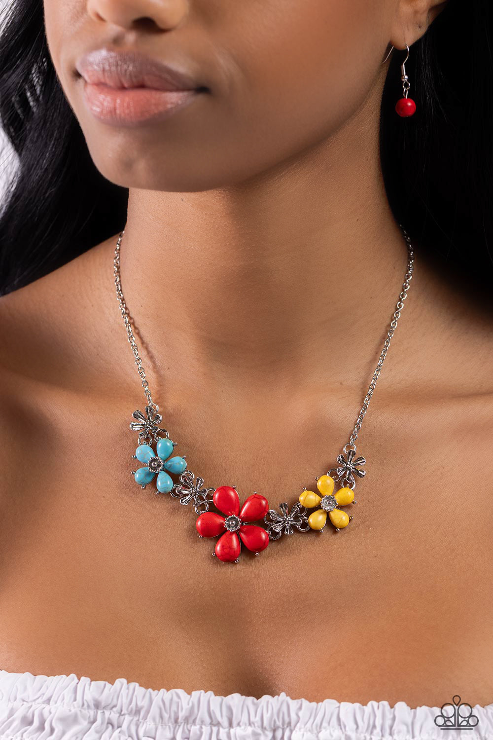 Growing Garland - Red Necklace - Paparazzi Accessories