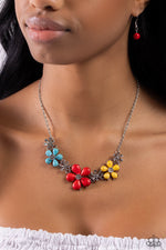 Growing Garland - Red Necklace - Paparazzi Accessories
