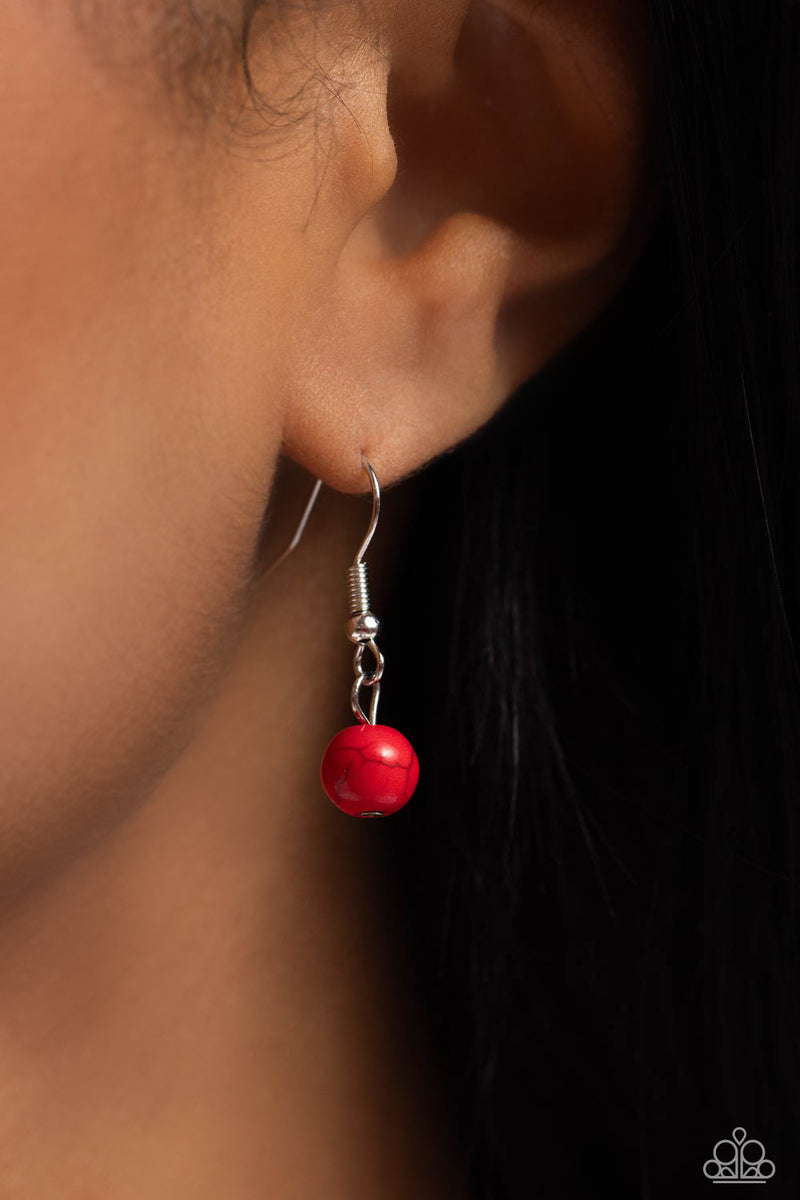 Growing Garland - Red Necklace - Paparazzi Accessories