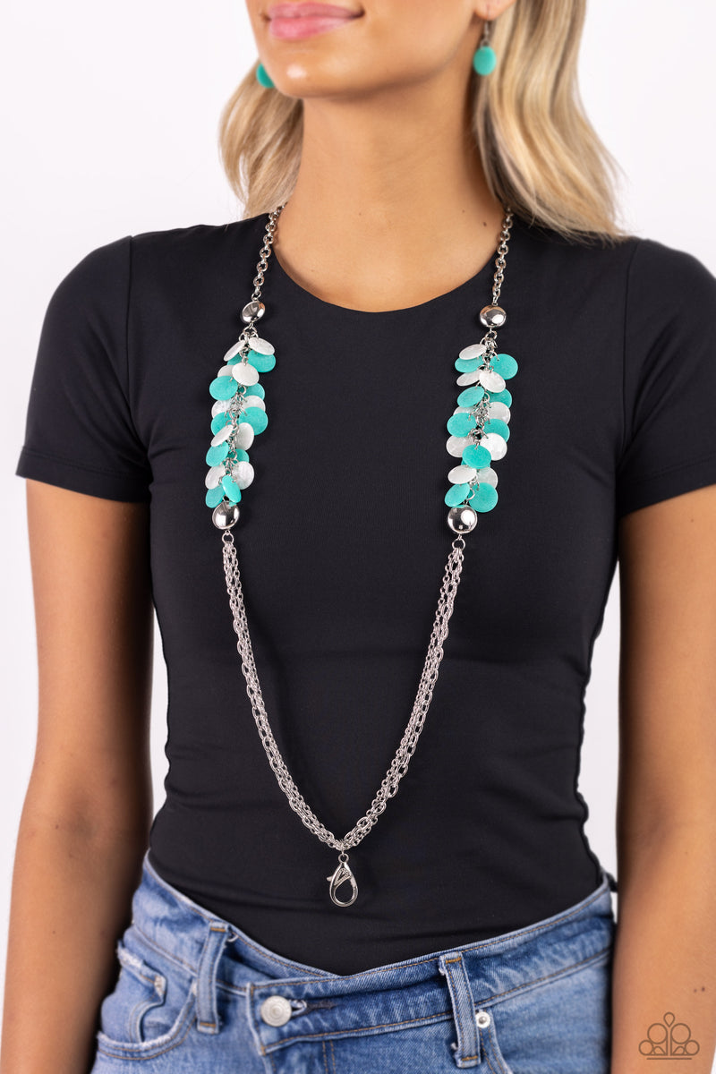 Shell Sensation - Green Lanyard - Paparazzi Accessories