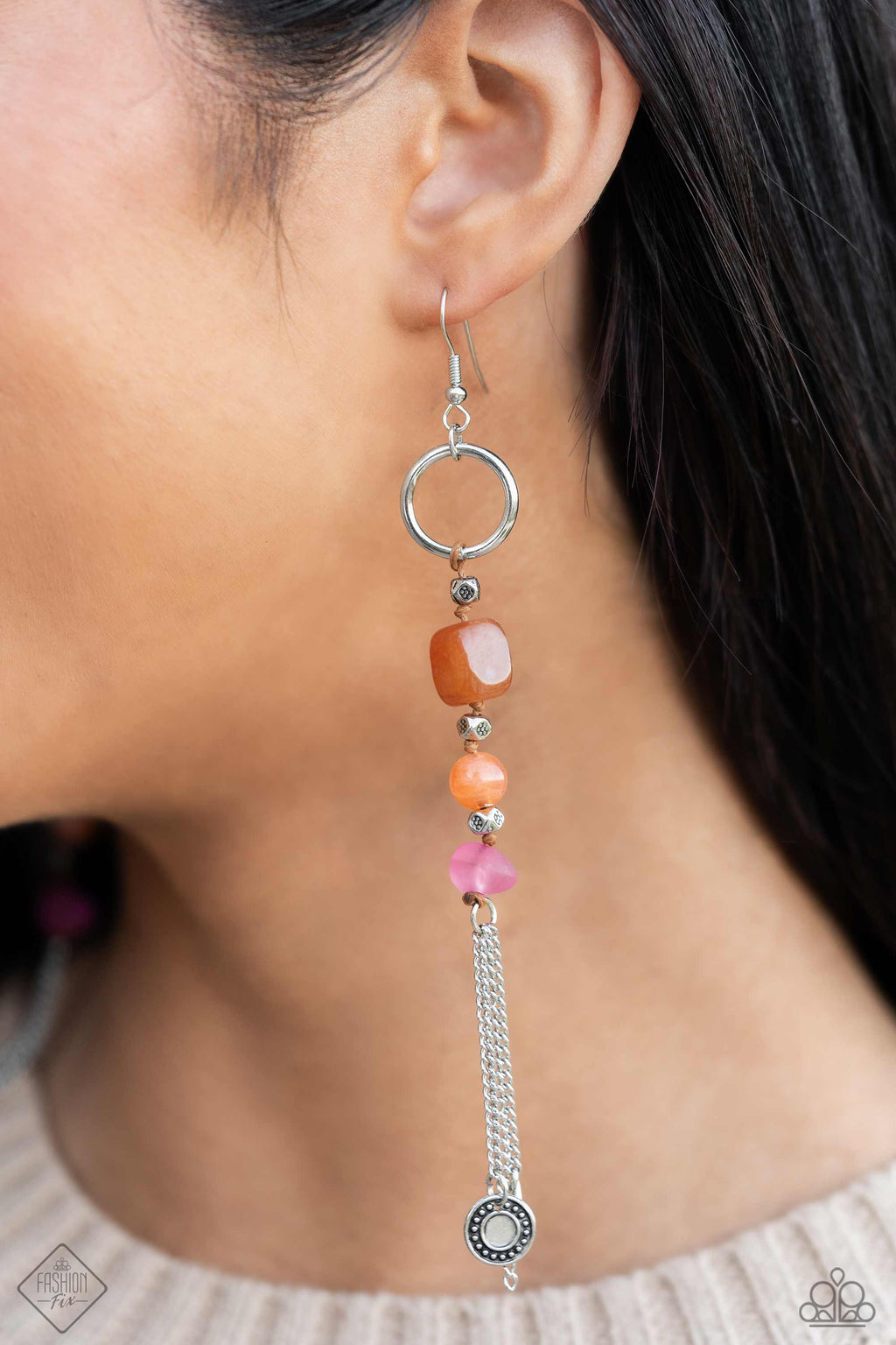 Gardening Gesture - Orange Earrings - Paparazzi Accessories