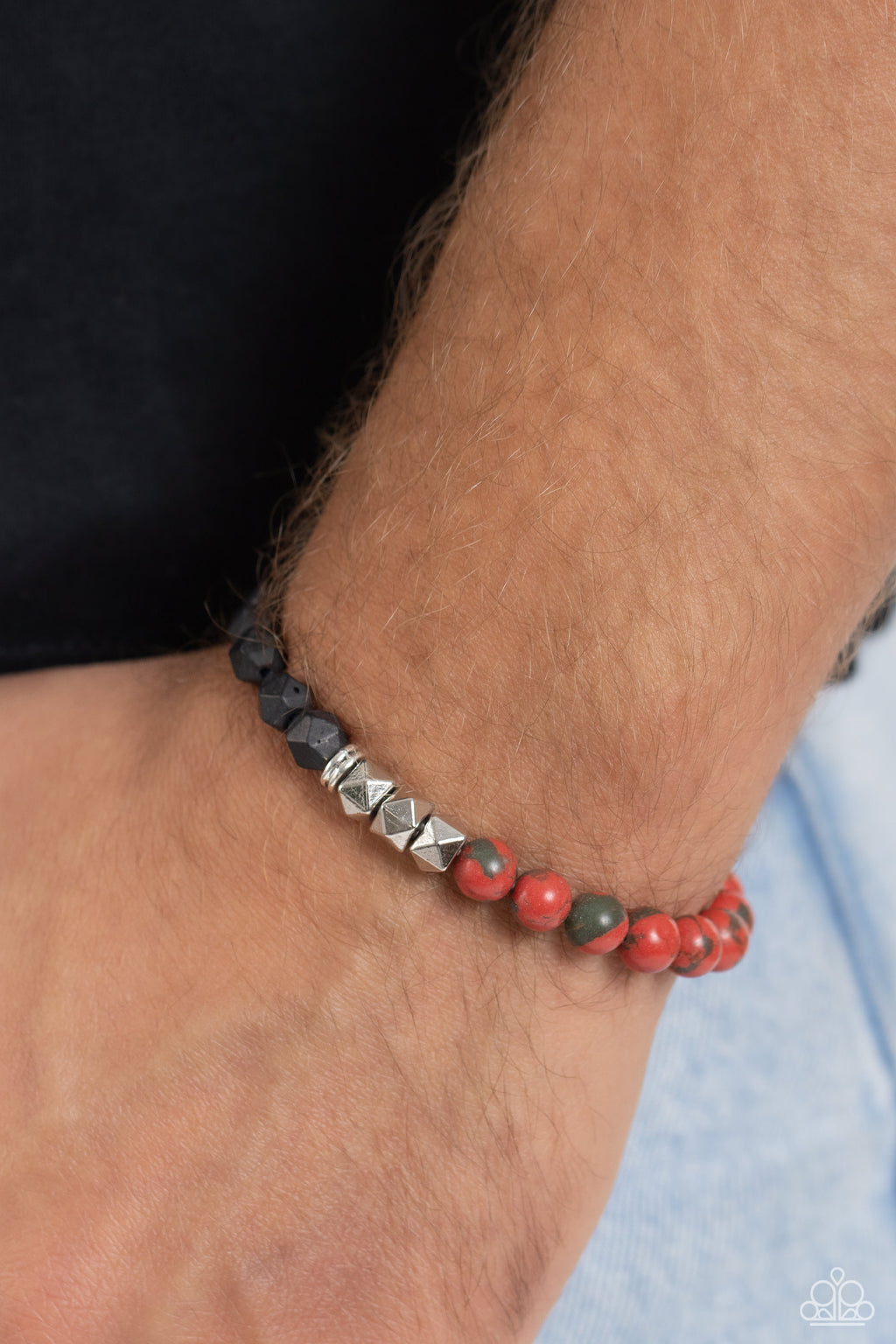 Defaced Deed - Orange Bracelet - Paparazzi Accessories