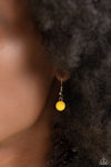 SUN and Fancy Free - Yellow Necklace - Paparazzi Accessories
