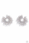 five-dollar-jewelry-fancy-fireworks-white-post earrings-paparazzi-accessories