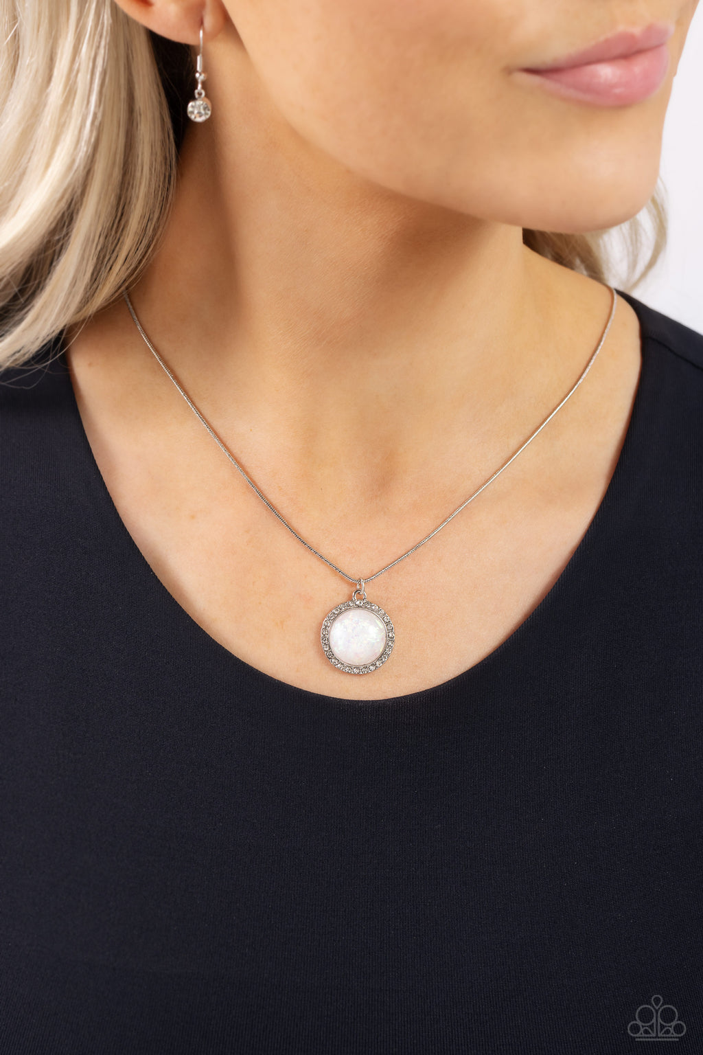 Pixie Potential - White Necklace - Paparazzi Accessories