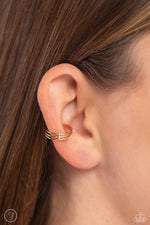 Stud Story - Gold Cuff Earrings - Paparazzi Accessories