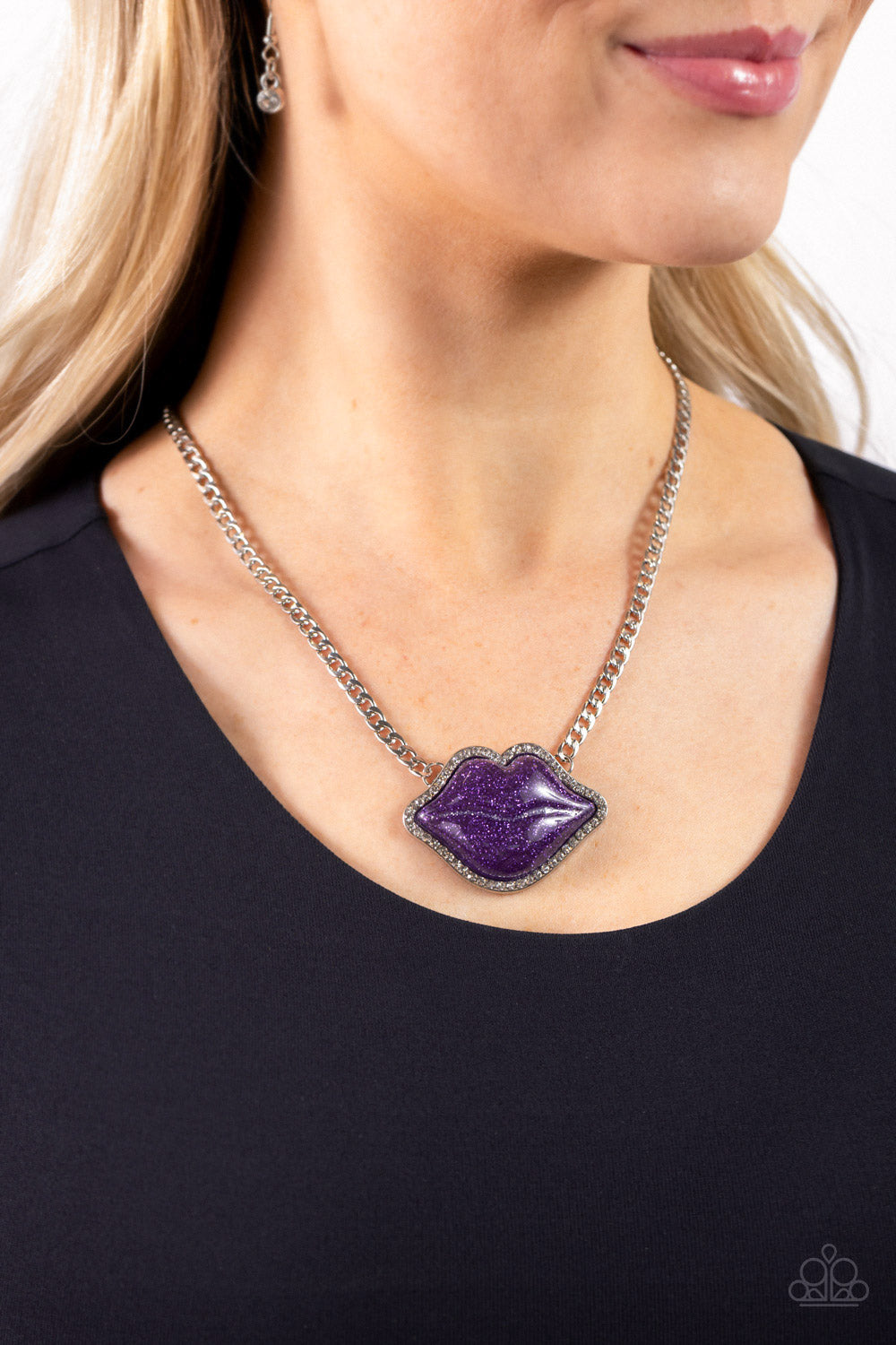 Lip Locked - Purple Necklace - Paparazzi Accessories