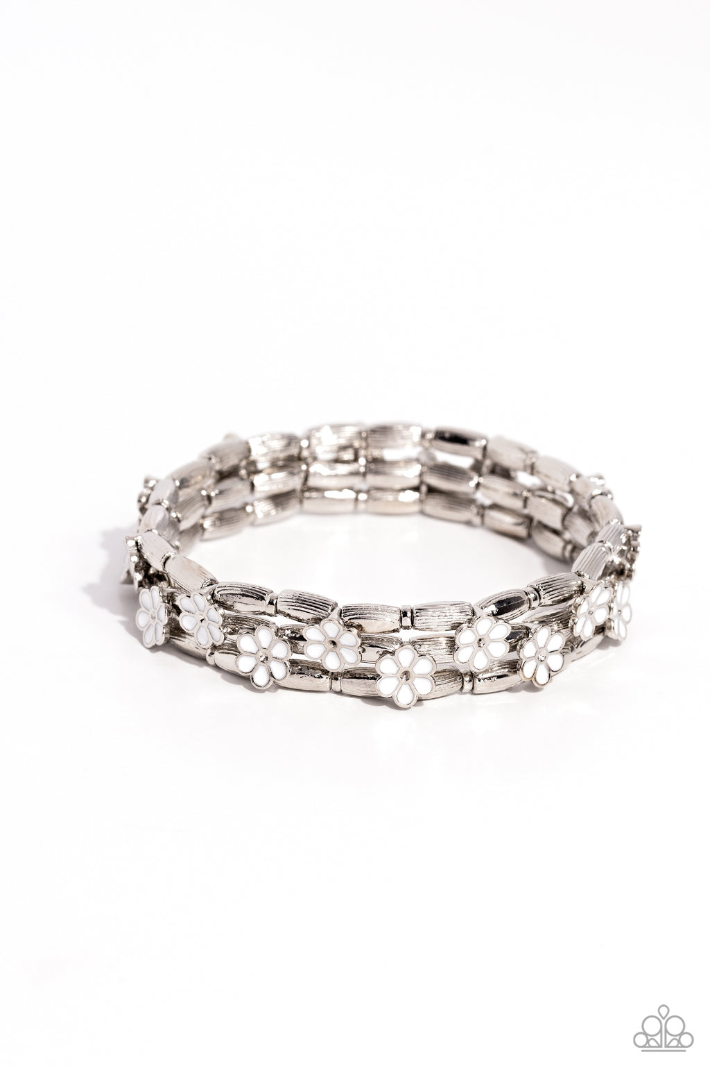five-dollar-jewelry-scattered-springtime-white-bracelet-paparazzi-accessories