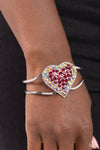 Flirtatious Finale - Red Bracelet - Paparazzi Accessories