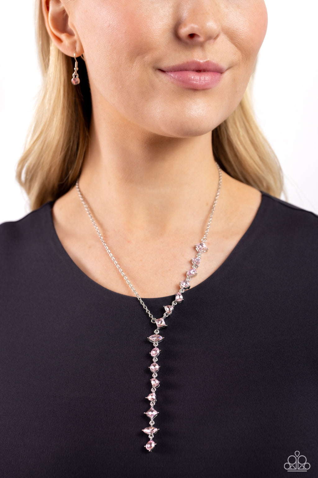 Diagonal Daydream - Pink Necklace - Paparazzi Accessories