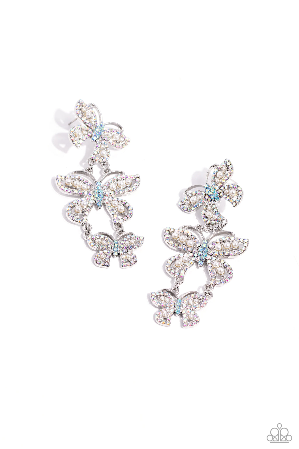five-dollar-jewelry-fluttering-finale-multi-post earrings-paparazzi-accessories
