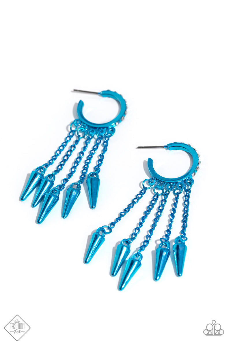 five-dollar-jewelry-piquant-punk-blue-earrings-paparazzi-accessories