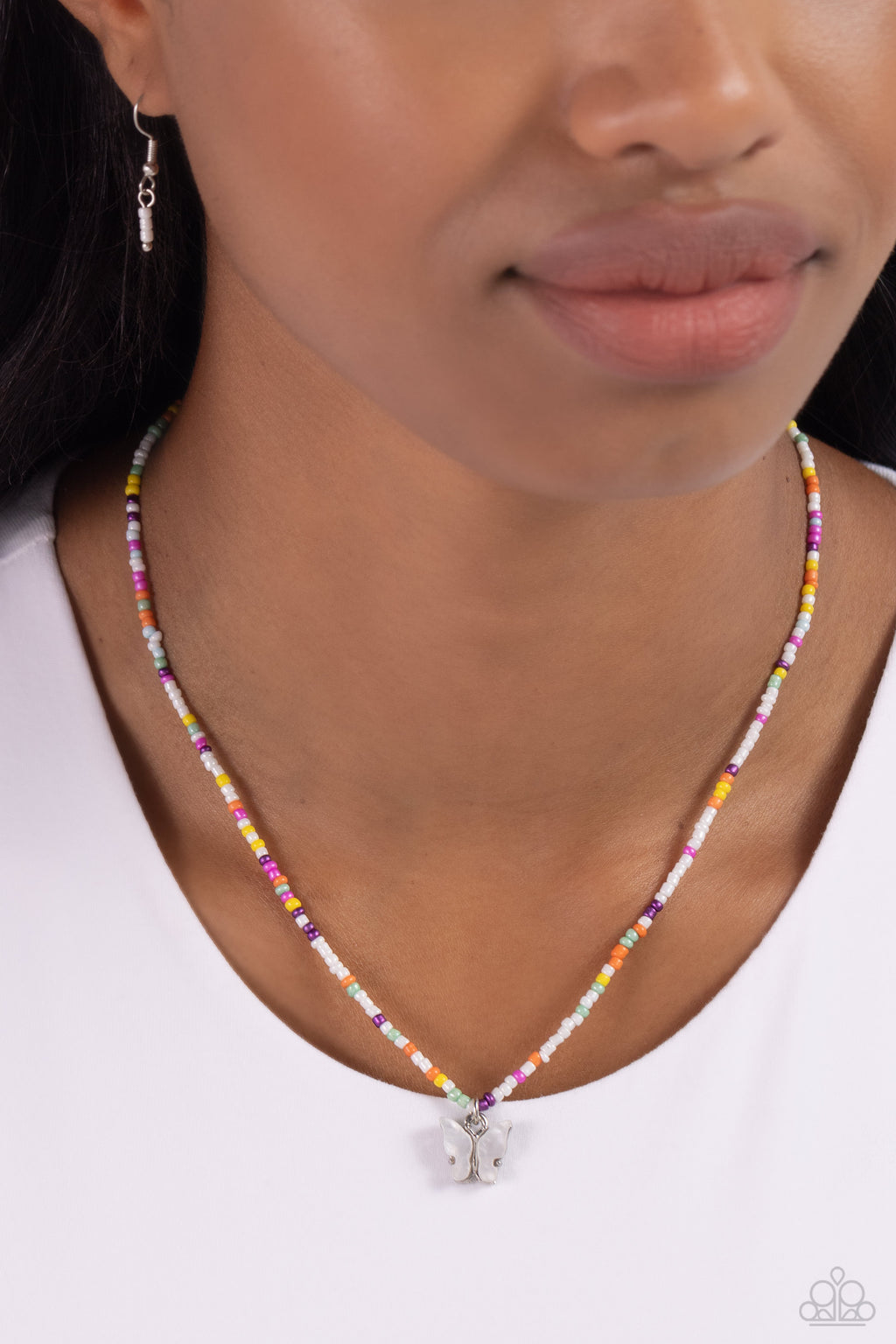 Soaring Shell - White Necklace - Paparazzi Accessories