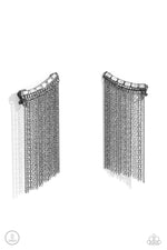 five-dollar-jewelry-feuding-fringe-black-post earrings-paparazzi-accessories