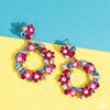Wreathed in Wildflowers - Multi Post Earrings - Paparazzi Accessories