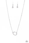 INITIALLY Yours - Silver - Complete Set Necklace - Paparazzi Accessories
