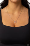 INITIALLY Yours - Silver - Complete Set Necklace - Paparazzi Accessories