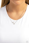 INITIALLY Yours - Silver - Complete Set Necklace - Paparazzi Accessories