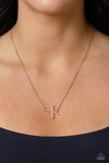 INITIALLY Yours - Silver - Complete Set Necklace - Paparazzi Accessories