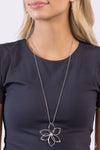 Flowering Fame - Silver Necklace - Paparazzi Accessories
