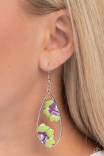 Airily Abloom - Green Earrings - Paparazzi Accessories