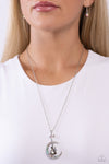 Talking to the Moon - Silver Necklace - Paparazzi Accessories
