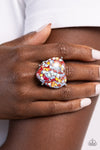 Patterned Promenade - Red Ring - Paparazzi Accessories