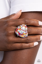 Patterned Promenade - Red Ring - Paparazzi Accessories