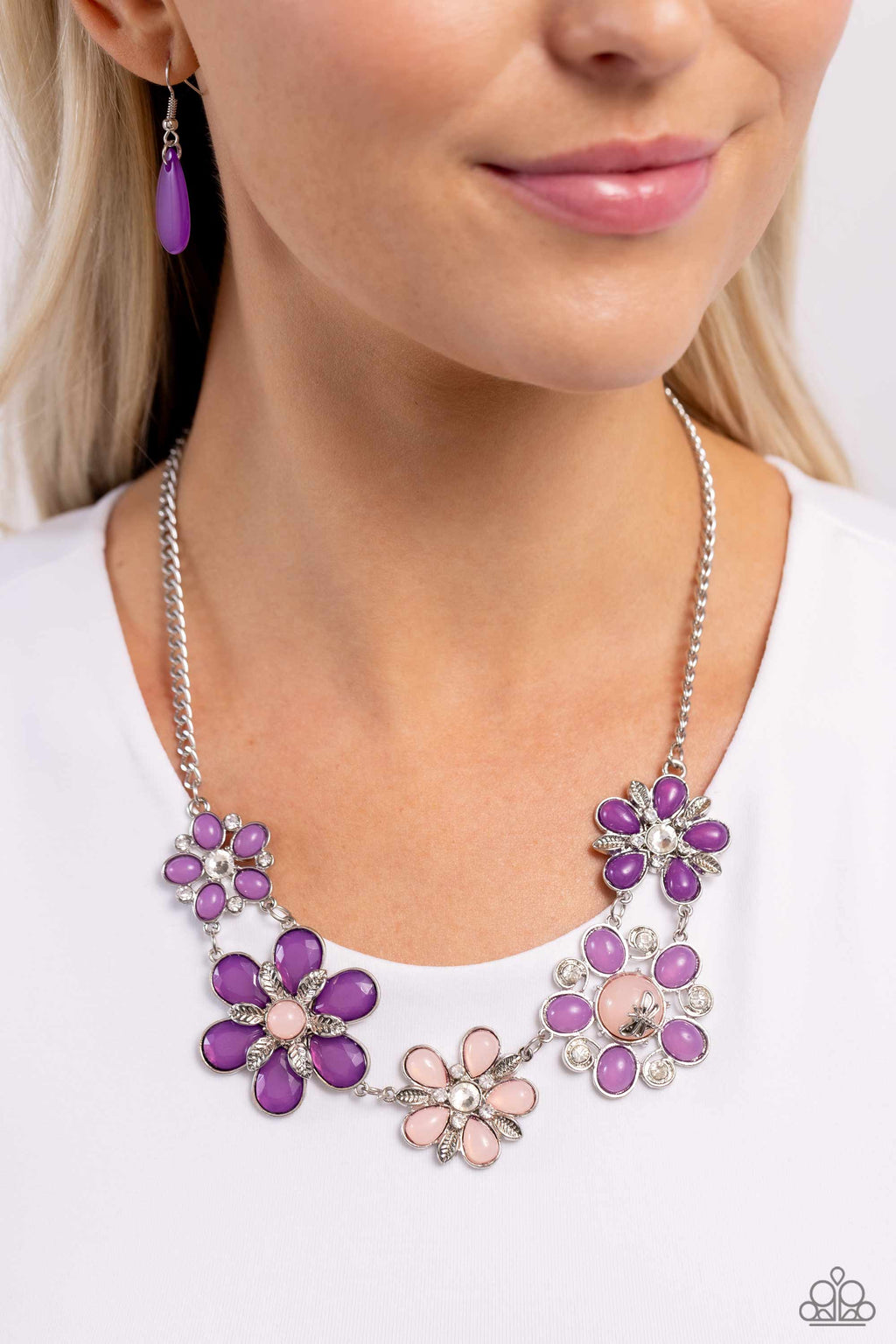 Dragonfly Decadence - Purple Necklace - Paparazzi Accessories