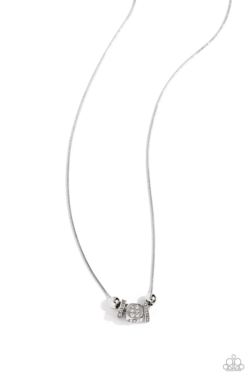 five-dollar-jewelry-rolling-the-dice-white-necklace-paparazzi-accessories