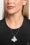 Detailed Dance - White Necklace - Paparazzi Accessories