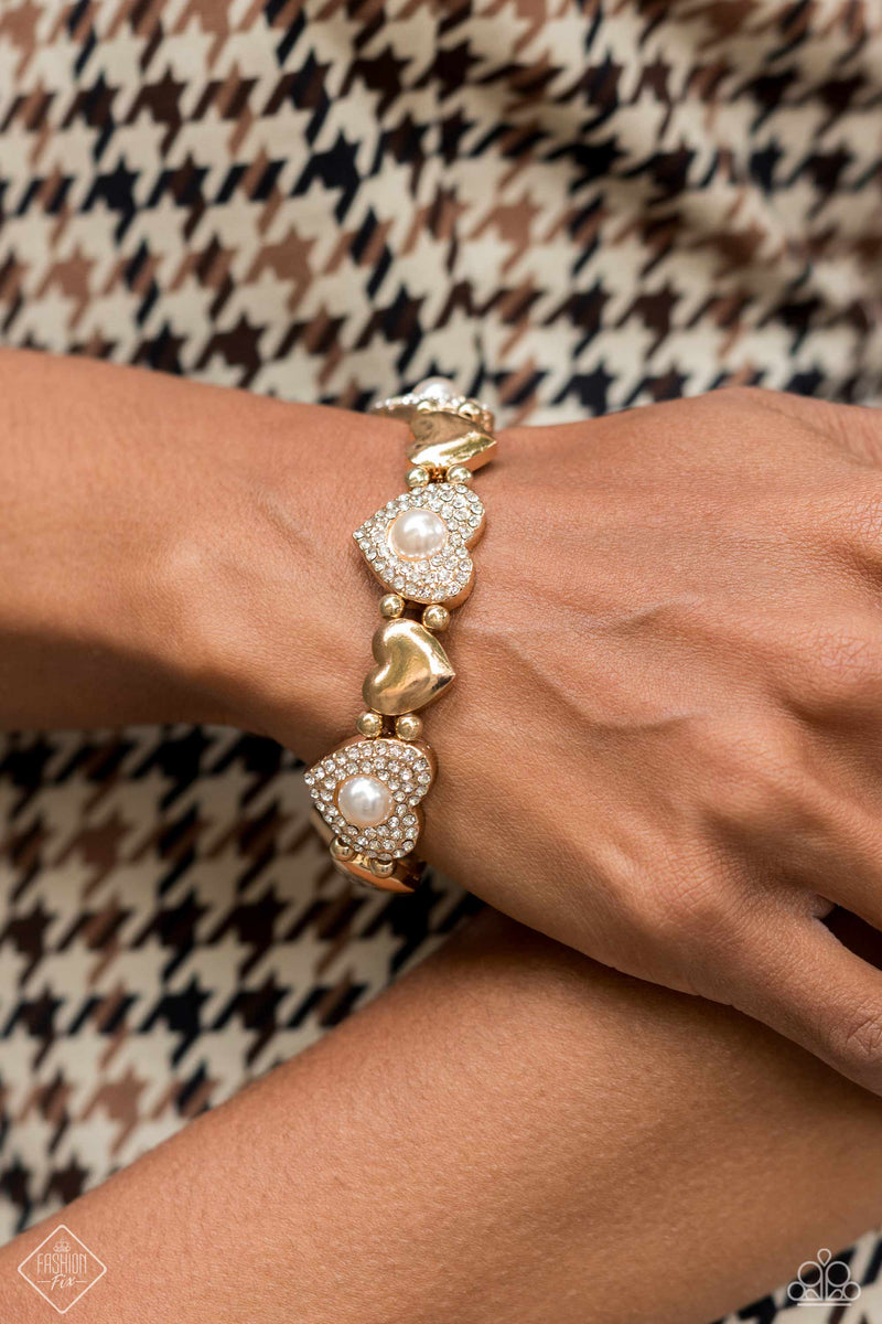Heartfelt Heirloom - Gold Bracelet - Paparazzi Accessories