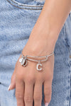 Making It INITIAL - Silver - C Bracelet - Paparazzi Accessories