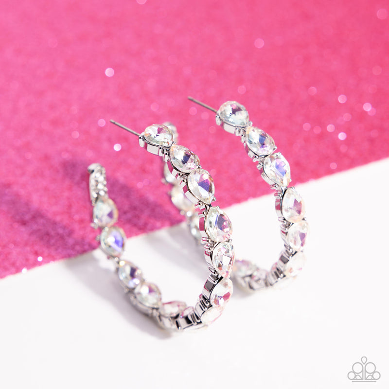 Presidential Pizzazz - White Earrings - Paparazzi Accessories