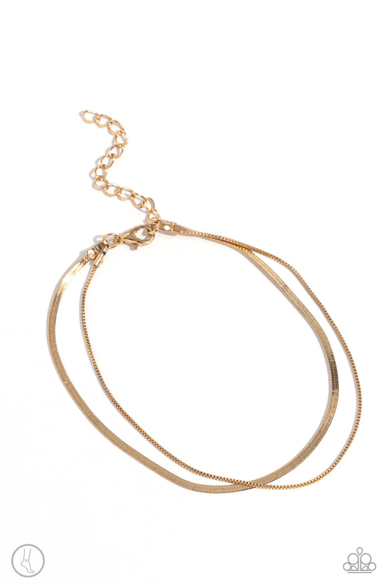 five-dollar-jewelry-glistening-gauge-gold-anklet-paparazzi-accessories