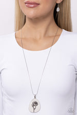 Sunflower Shift - Silver Necklace - Paparazzi Accessories