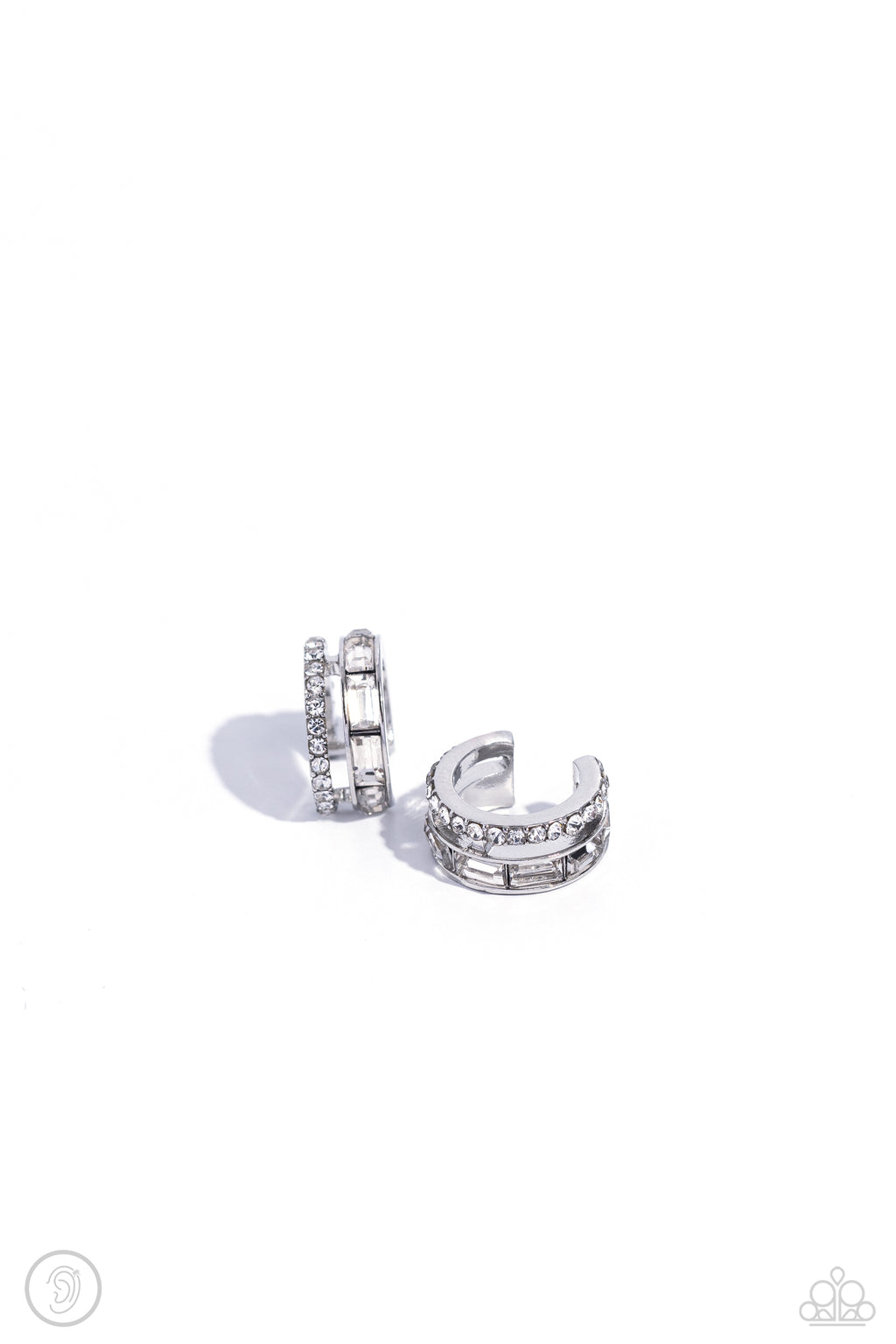 five-dollar-jewelry-dont-sweat-the-small-cuff-white-post earrings-paparazzi-accessories