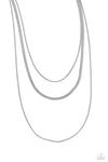 five-dollar-jewelry-key-layer-silver-necklace-paparazzi-accessories