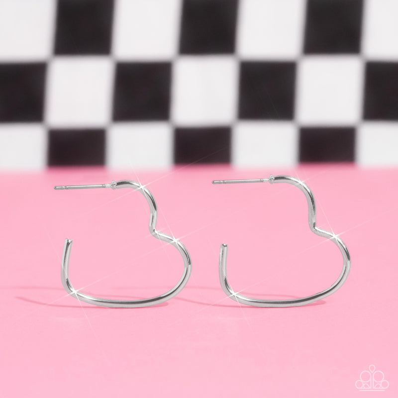 Burnished Beau - Silver Earrings - Paparazzi Accessories
