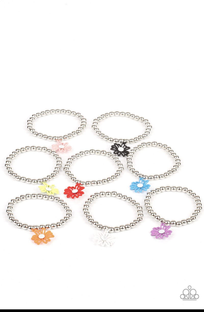 Starlet Shimmer Spring Kids Flower Bracelet Pack of 10